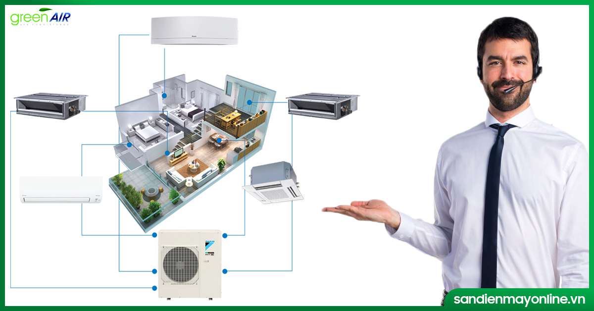 Tư vấn dòng điều hòa multi Daikin cho các biệt thự sang trọng