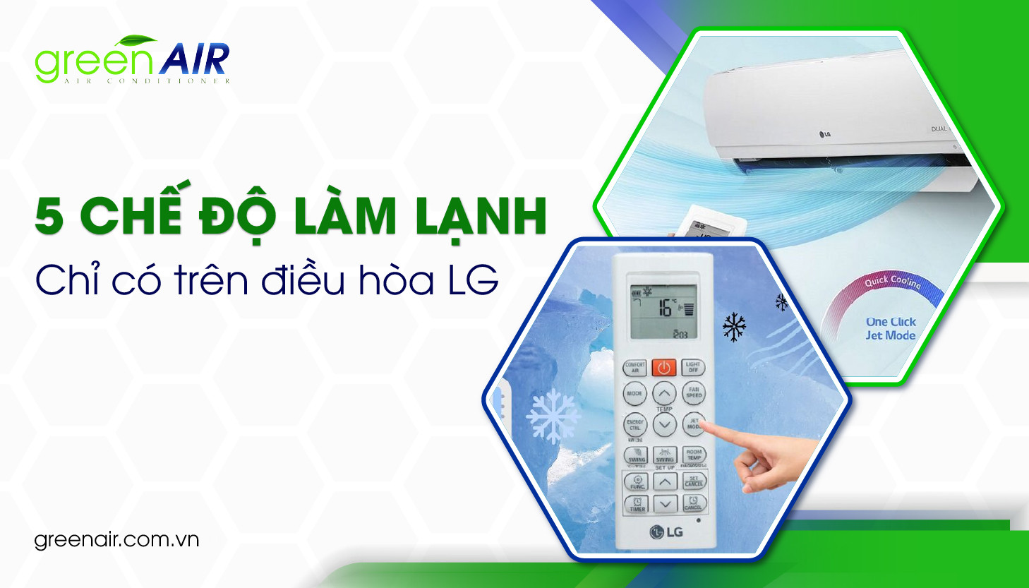 Các chế độ làm lạnh trên điều hòa LG 1 chiều Inverter