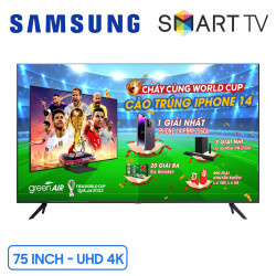 Smart Tivi Samsung 4K 75 inch UA75AU7700 Crystal UHD