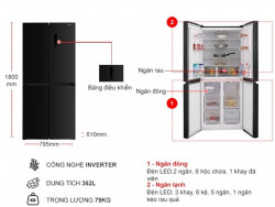 Tủ lạnh Sharp Inverter 362 lít SJ-FX420V-DS