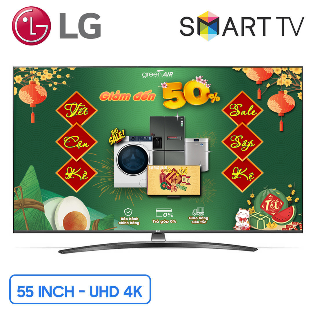 Smart tivi 4K LG UHD 55 inch 55UP8100PTB Chính hãng, Giá rẻ nhất