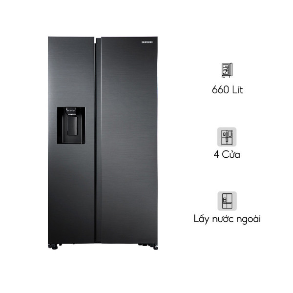 Tủ Lạnh Samsung Side by Side Inverter 660 Lít RS64R5301B4/SV (2 Cánh)