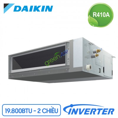 Điều Hòa Âm Trần Nối Ống Gió Daikin 2 Chiều Inverter 19.800 BTU (FBQ60EVE/RZQS60AV1) Điều Khiển Không Dây (BRC4C65)