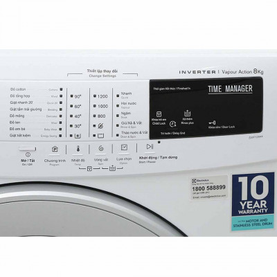 Máy Giặt Electrolux Inverter 8kg EWF12844 Lồng Ngang