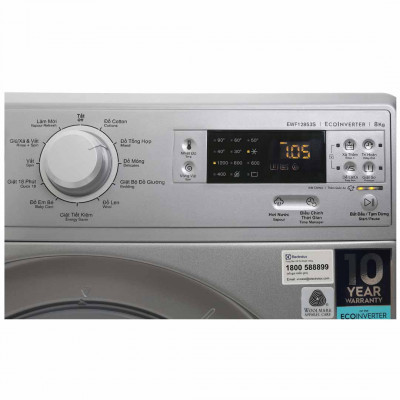 Máy Giặt Electrolux Inverter 8kg EWF12853S Lồng Ngang