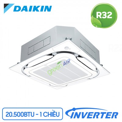 Điều Hòa Âm Trần Cassette Daikin 1 Chiều Inverter  24.000 BTU (FCF60CVM/RZF60DV2V) Điều Khiển Dây (BRC1E63+BYCQ125EAF)