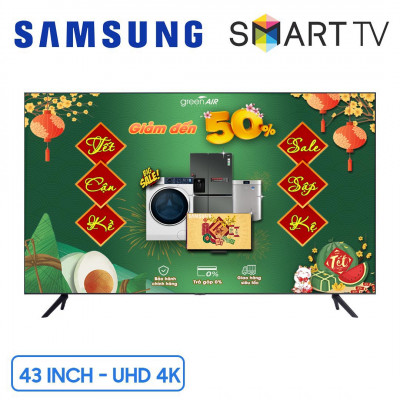 Smart Tivi Samsung Crystal UHD 4K 43 inch UA43AU7200