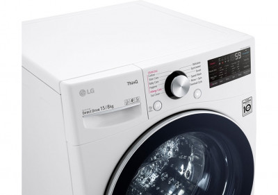 Máy Giặt Sấy LG Inverter 15Kg/8Kg F2515RTGW Lồng Ngang