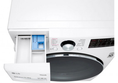 Máy Giặt Sấy LG Inverter 15Kg/8Kg F2515RTGW Lồng Ngang