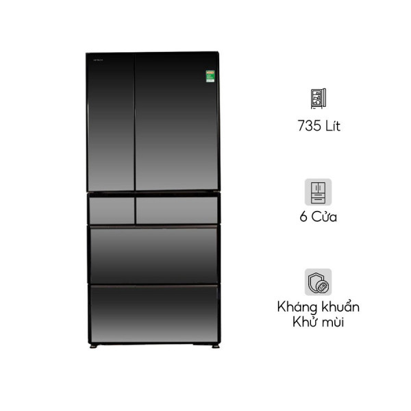 Tủ Lạnh Hitachi 735 Lít Inverter R-ZX740KV X (6 Cánh)