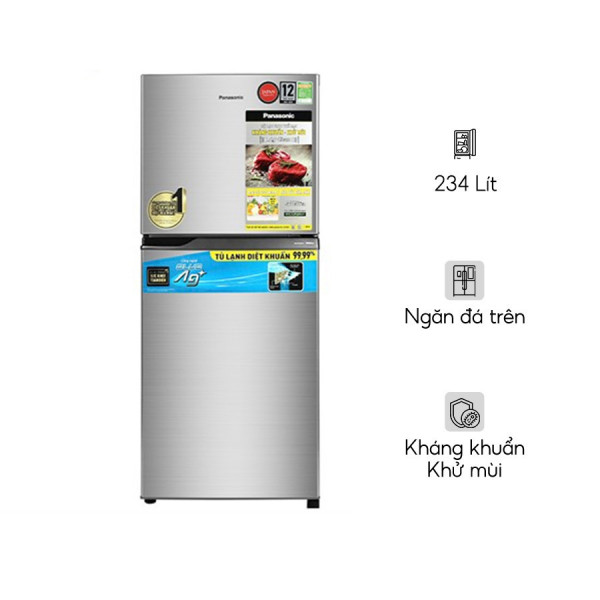 Tủ Lạnh Panasonic 234 Lít Inverter NR-TV261APSV (2 cánh)