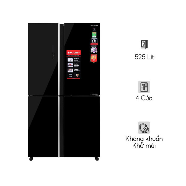 Tủ Lạnh Sharp 525 Lít Inverter SJ-FXP600VG-BK (4 Cánh)
