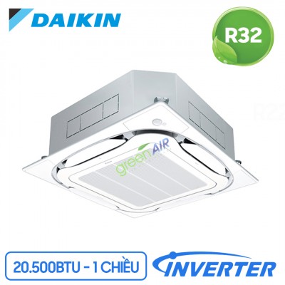 Điều Hòa Âm Trần Cassette Daikin 1 Chiều Inverter 20.500 BTU (FFF60BV1/RZF60CV2V) Điều Khiển Không Dây (BRC7E531W86 +BYFQ60B3W1)