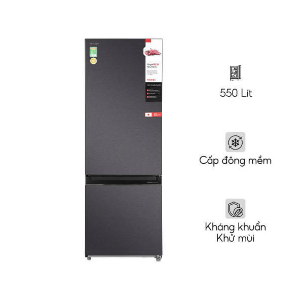 Tủ Lạnh Toshiba 325 Lít Inverter GR-RB410WE-PMV(37)-SG (2 cánh)