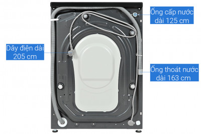 Máy Giặt Lồng Ngang Aqua Inverter 9 kg AQD- D902G BK