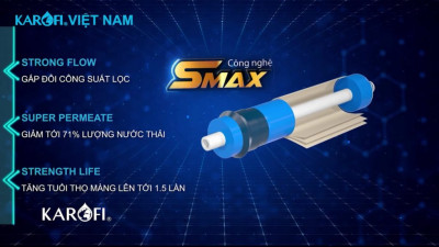 Máy Lọc Nước Karofi SLIM S-S038 8 lõi không tủ