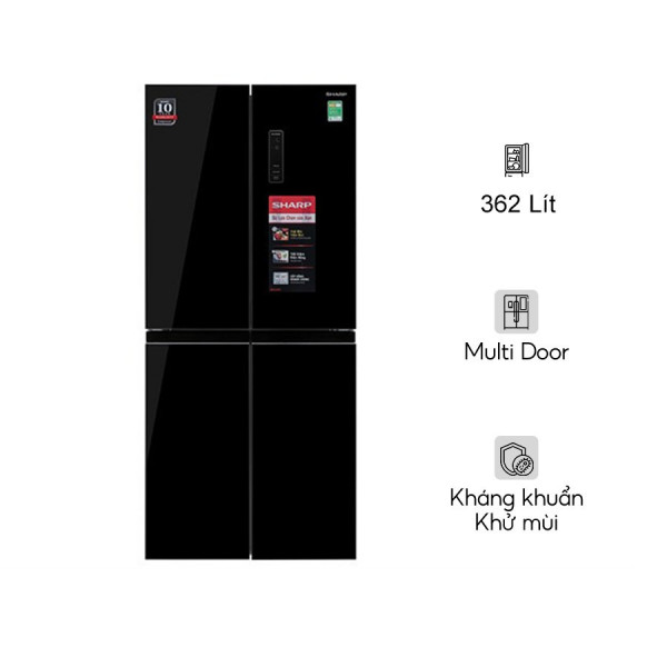 Tủ lạnh Sharp Inverter 362 lít Multi Door SJ-FX420VG-BK