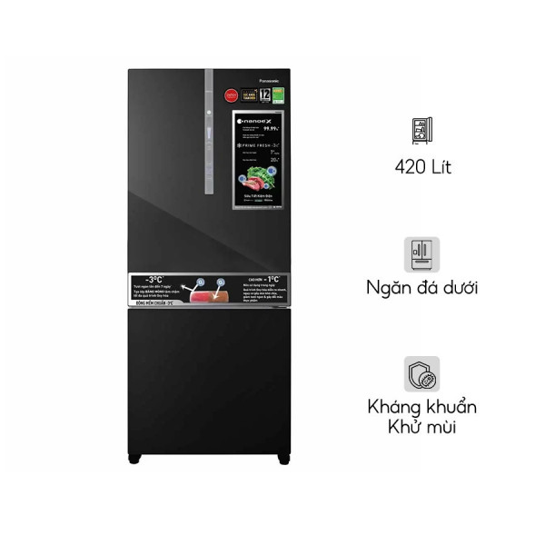 Tủ Lạnh Panasonic Inverter 420 Lít 2 Cánh NR-BX471XGKV