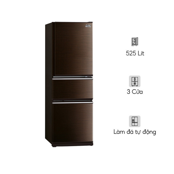 Tủ Lạnh Mitsubishi MR-CX41ER-BRW-V 326 Lít 3 Cửa Inverter