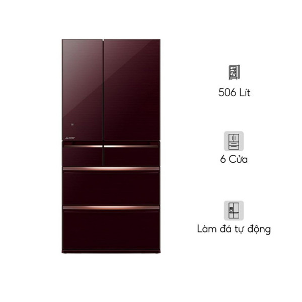 Tủ lạnh Mitsubishi Inverter 506 lít MR-WX52D-BR-V