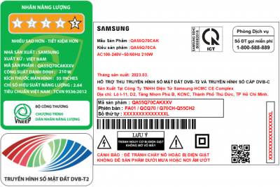 Smart Tivi Samsung QLED 4K 55 inch QA55Q70C