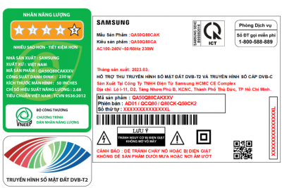 Smart Tivi Samsung QLED 4K 50 inch QA50Q80C