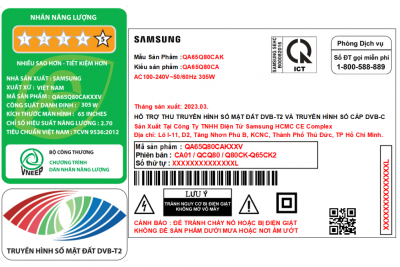 Smart Tivi Samsung QLED 4K 65 inch QA65Q80C