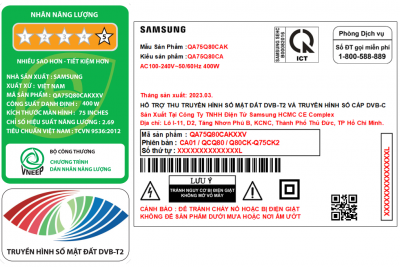 Smart Tivi Samsung QLED 4K 75 inch QA75Q80C