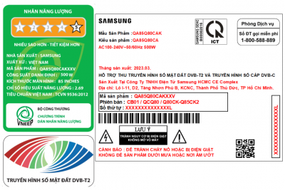 Smart Tivi Samsung QLED 4K 85 inch QA85Q80C