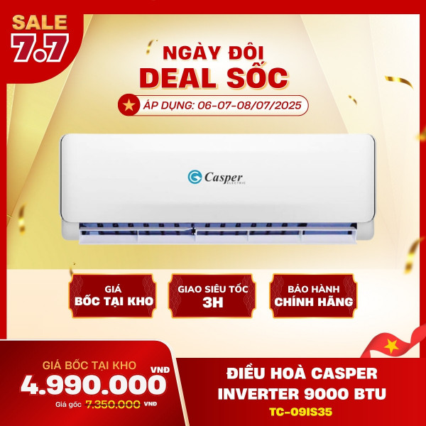 Điều hoà Casper Inverter 9000 BTU TC-09IS35