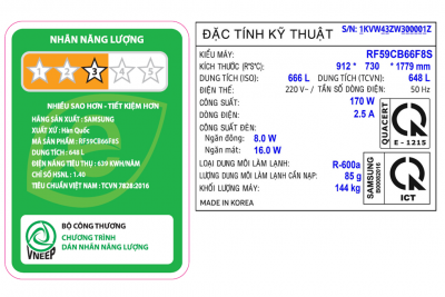 Tủ lạnh Samsung Inverter 648 lít RF59CB66F8S/SV