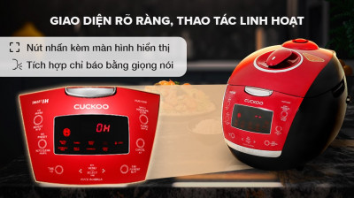 Nồi cơm áp suất cao tần Cuckoo 1.8 lít  CRP-HUS1000F/BKRDVN 
