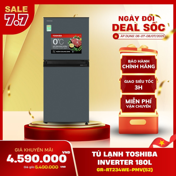 Tủ lạnh Toshiba Inverter 180 lít GR-RT234WE-PMV(52)