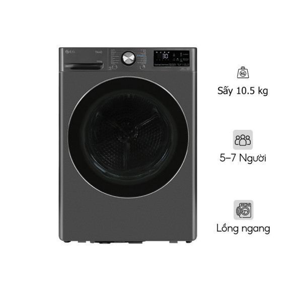 Máy sấy bơm nhiệt LG Inverter 10.5 kg DVHP50B