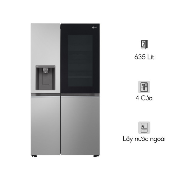 Tủ lạnh LG Inverter 635 lít Side By Side InstaView GR-G257SV