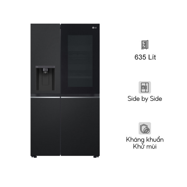 Tủ lạnh LG Inverter 635 lít Side By Side InstaView GR-G257BL