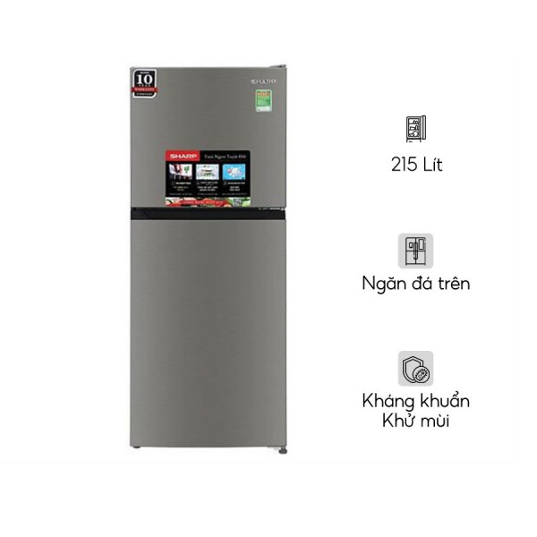 Tủ Lạnh Sharp Inverter 215 Lít SJ-X215V-SL