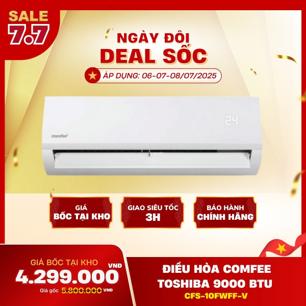 Điều hòa COMFEE TOSHIBA 9000 BTU CFS-10FWFF-V