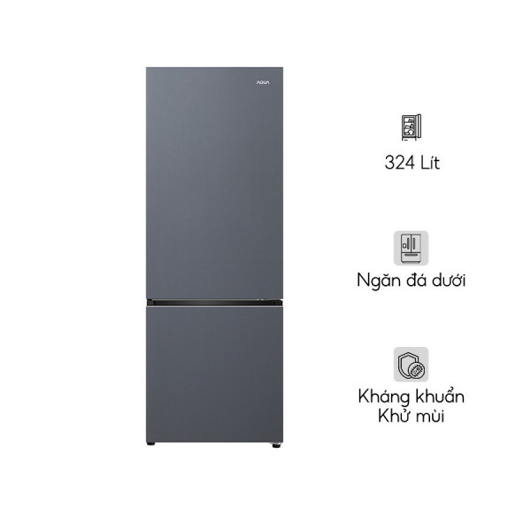 Tủ lạnh Aqua Inverter 324 lít AQR-B390MA(SLB)