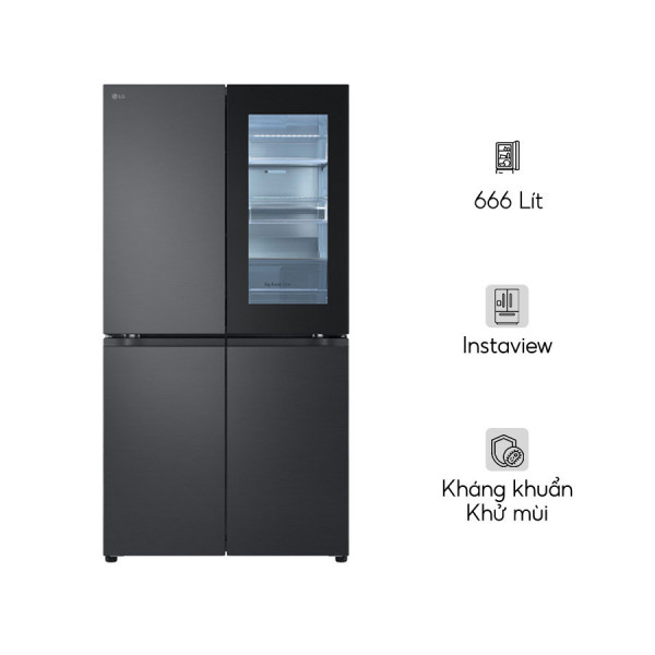 Tủ lạnh LG Inverter 666 lít Multi Door InstaView LFB66BLMI