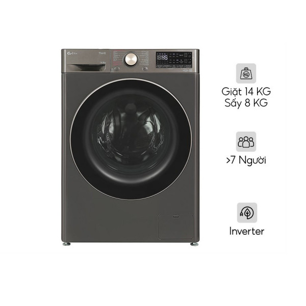 Máy giặt sấy LG AI DD Inverter giặt 14 kg - sấy 8 kg FV1414H3BA