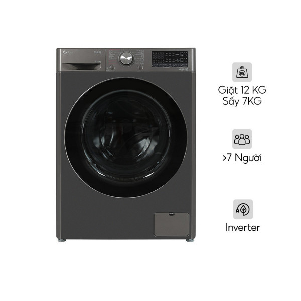 Máy giặt sấy LG Inverter giặt 12 kg - sấy 7 kg FV1412H3BA Lồng ngang