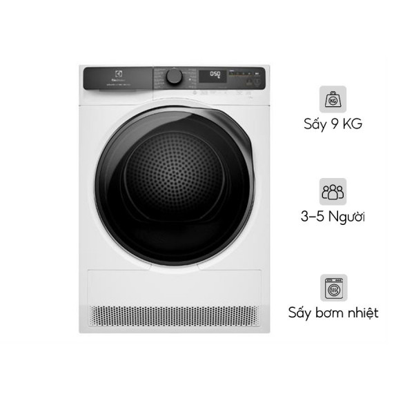 Máy sấy bơm nhiệt Electrolux UltimateCare 9 kg EDH903R7WC