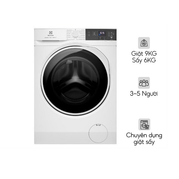 Máy giặt sấy Electrolux UltimateCare 300 Inverter giặt 9 kg - sấy 6 kg EWW9024P3WC