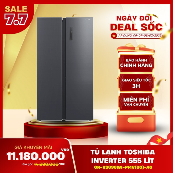Tủ lạnh Toshiba Inverter 555 lít GR-RS696WI-PMV(60)-AG