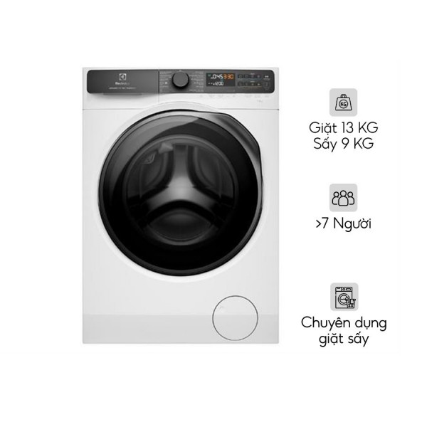 Máy giặt sấy Electrolux Inverter giặt 13 kg - sấy 9 kg EWW1343R7WC