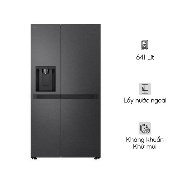 Tủ lạnh LG Inverter 641 lít Side By Side LSI63BLMA