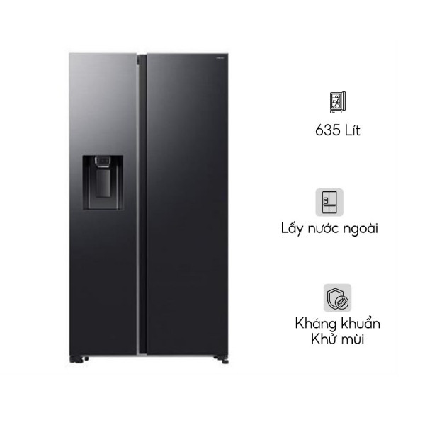 Tủ lạnh Samsung Inverter 635 lít Side By Side RS70F65K2FSV
