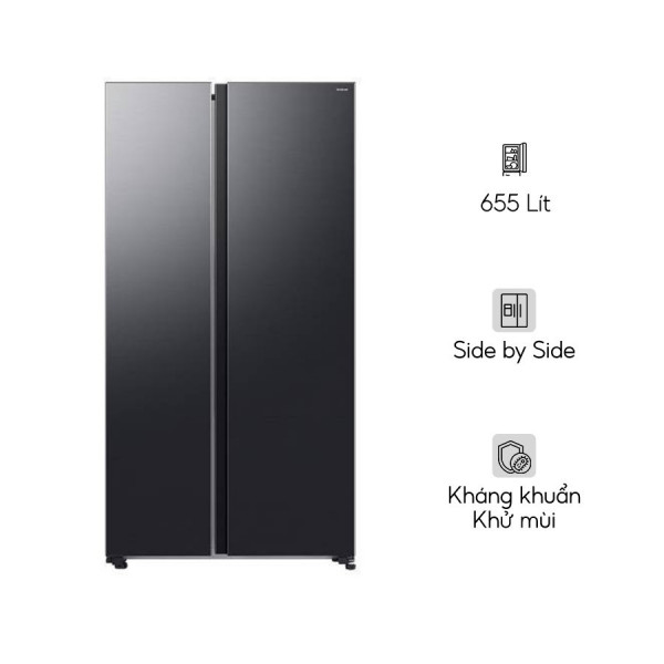 Tủ lạnh Samsung Inverter 655 lít Side By Side RS70F65Q3FSV