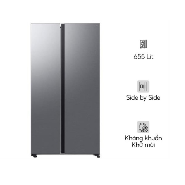 Tủ lạnh Samsung Inverter 655 lít Side By Side RS70F65Q3TSV